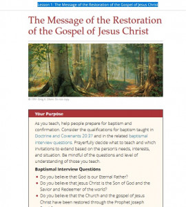 Preach my gospel baptism 1